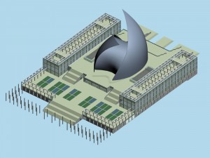 city planning office building fashion design - 567 3D Модель