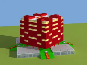 city planning office building fashion design - 570 3D Model