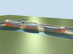 stadsplanning kantoorgebouw modeontwerp - 573 3D Model