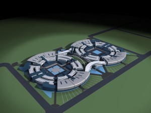 city planning office building fashion design - 584 3D Model
