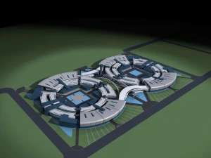 projektowanie mody biurowca urbanistyki - 584 Model 3D