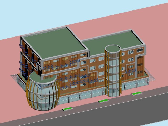 city planning office building fashion design - 588 Modèle 3D .c4d .max .obj .3ds .fbx .stl .blend 