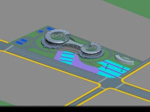 dise&ntilde;o de moda del edificio de oficinas de planificaci&oacute;n urbana - 590 Modelo 3D
