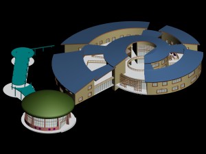 city planning office building fashion design - 592 3D Model