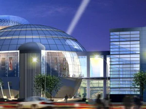 містобудівна офісна будівля модний дизайн - 624 3D Модель