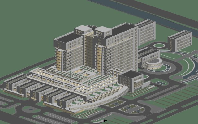 city planning office building fashion design - 642 3D Model .c4d .max .obj .3ds .fbx .stl .blend 