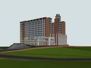 city planning office building fashion design - 643 3D Model