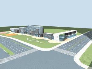 şehir planlama ofis binası moda tasarımı - 825 3D Model