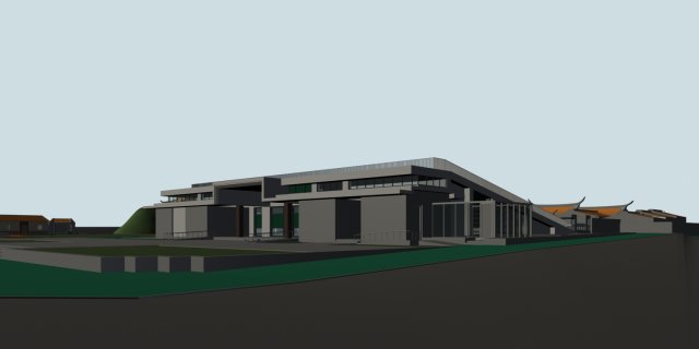 city hotel simple office building - 267 3D Model .c4d .max .obj .3ds .fbx .stl .blend 