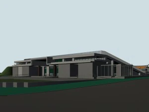 городской отель, простое офисное здание - 267 3D Модель