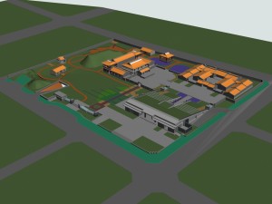 city hotel simple office building - 267 3D Model