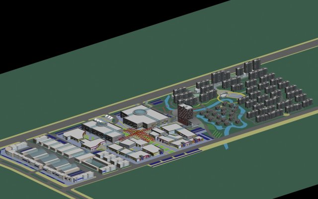 city hotel simple office building - 268 3D Model .c4d .max .obj .3ds .fbx .stl .blend 