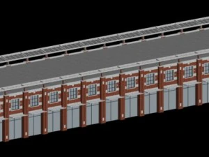 city planning fashionable commercial street office design - 02 3D Model