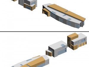 city planning fashionable commercial street office design - 06 3D Model