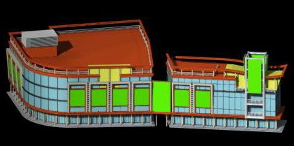 city planning fashionable commercial street office design - 07 3D-Modell .c4d .max .obj .3ds .fbx .stl .blend 