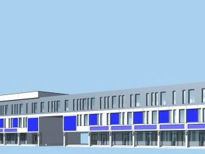 Городское планирование модного коммерческого уличного офисного дизайна - 09 3D Модель