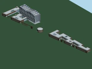 şehir planlama modaya uygun ticari cadde ofis tasarımı - 13 3D Model