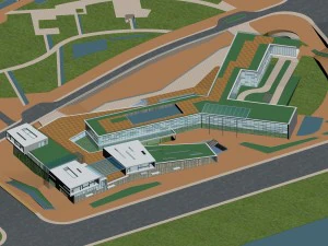 stadsplanning modieus commercieel straatkantoorontwerp - 14 3D Model