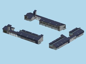 city planning fashionable commercial street office design - 15 3D Модель