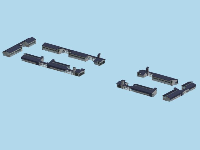 city planning fashionable commercial street office design - 16 3D Model .c4d .max .obj .3ds .fbx .stl .blend 