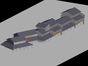city planning fashionable commercial street office design - 18 3D Model