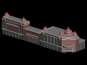 city planning fashionable commercial street office design - 19 3D Model