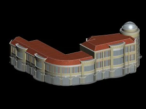 city planning fashionable commercial street office design - 20 3D Model