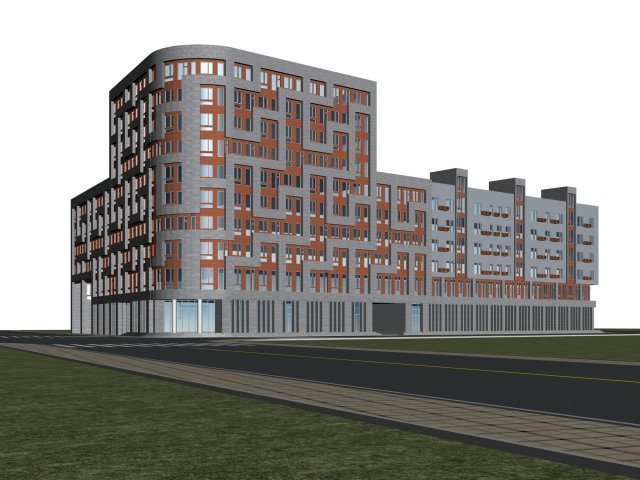 city planning fashionable commercial street office design - 23 3D Model .c4d .max .obj .3ds .fbx .stl .blend