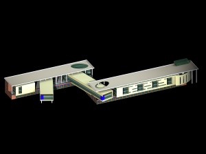 city planning fashionable commercial street office design - 26 3D Model