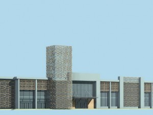 city planning fashionable commercial street office design - 27 3D Model