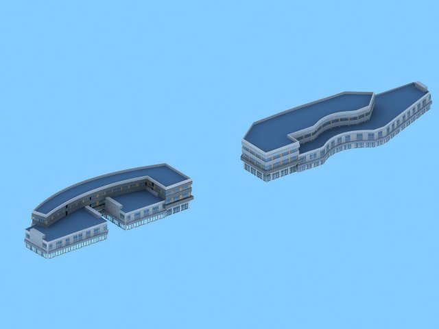 city planning fashionable commercial street office design - 31 3D Model .c4d .max .obj .3ds .fbx .stl .blend 