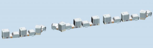 city planning fashionable commercial street office design - 32 3D Model .c4d .max .obj .3ds .fbx .stl .blend 