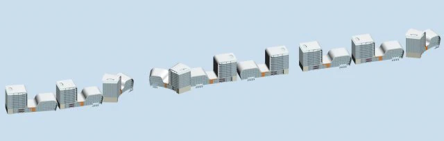 city planning fashionable commercial street office design - 32 3D Model .c4d .max .obj .3ds .fbx .stl .blend 