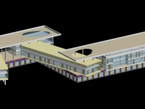 city planning fashionable commercial street office design - 33 3D Model