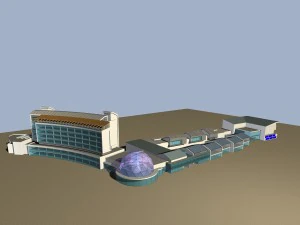 city planning fashionable commercial street office design - 34 3D Model