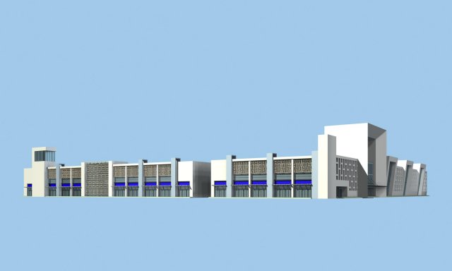 city planning fashionable commercial street office design - 36 3D मॉडल .c4d .max .obj .3ds .fbx .stl .blend 