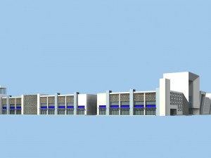city planning fashionable commercial street office design - 36 3D Model