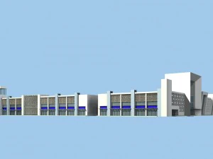 city planning fashionable commercial street office design - 36 3D Model