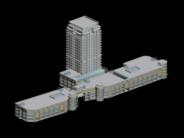city planning fashionable commercial street office design - 37 Modello 3D .c4d .max .obj .3ds .fbx .stl .blend