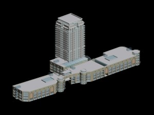 city planning fashionable commercial street office design - 37 3D Model