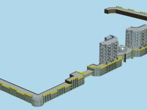dise&ntilde;o de oficinas de calles comerciales de moda de planificaci&oacute;n urbana - 39 Modelo 3D