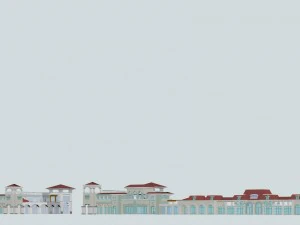 city planning fashionable commercial street office design - 41 3D Model