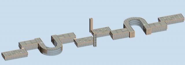 city planning fashionable commercial street office design - 43 3D Model .c4d .max .obj .3ds .fbx .stl .blend 