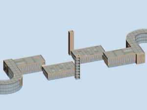 city planning fashionable commercial street office design - 43 3D Model