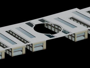city planning fashionable commercial street office design - 44 3D Model