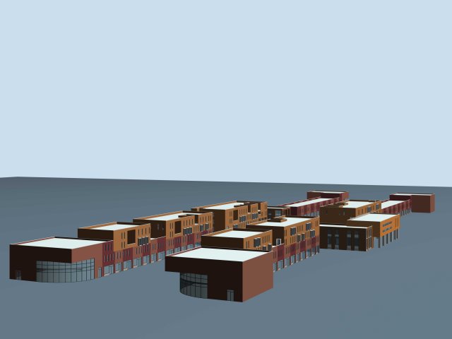 city planning fashionable commercial street office design - 45 3D मॉडल .c4d .max .obj .3ds .fbx .stl .blend