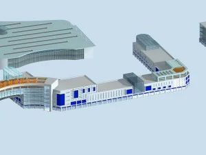 city planning fashionable commercial street office design - 46 3D Model