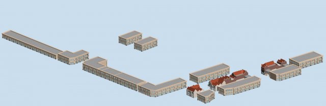 city planning fashionable commercial street office design - 49 Modèle 3D .c4d .max .obj .3ds .fbx .stl .blend 