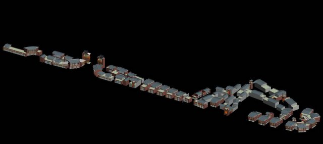 city planning fashionable commercial street office design - 50 3D Model .c4d .max .obj .3ds .fbx .stl .blend 