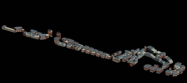 city planning fashionable commercial street office design - 50 3D Model .c4d .max .obj .3ds .fbx .stl .blend 